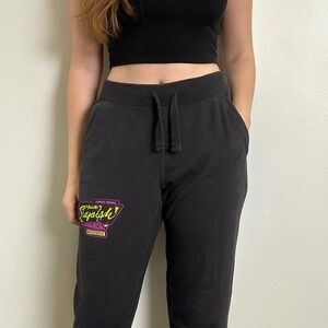 Bailey Sarian Sweatpants Womens Small Black The Suspish Inn‎ Jogger Fleece Pants